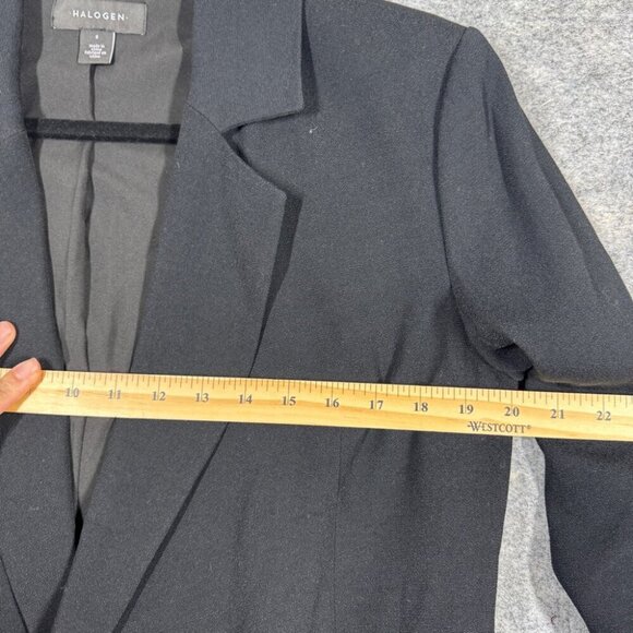 Halogen Women's Black Double Breasted Office Siren Button Blazer Size Small - Picture 9 of 16